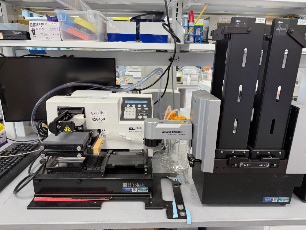 Image of BioTek EL 406 Washer Dispenser W/ Biostack 3 Microplate Stacker